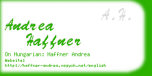 andrea haffner business card